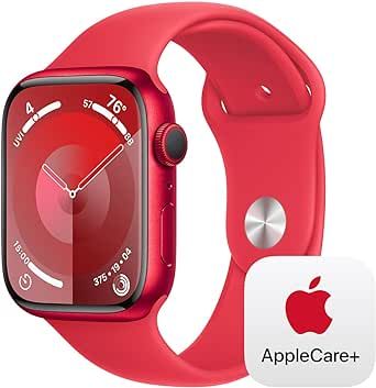 Apple Watch Series 9 GPS 45mm (Product) RED Aluminum Case with (Product) RED Sport Band - S/M with AppleCare+ (2 Years)