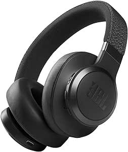 JBL Live 660NC - Wireless Over-Ear Noise Cancelling Headphones with Long Lasting Battery and Voice Assistant - Black, Medium