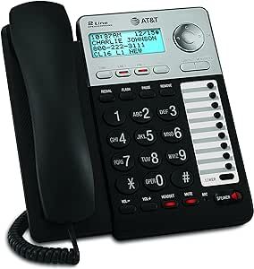 AT&T ML17929 2-Line Corded Telephone, Black